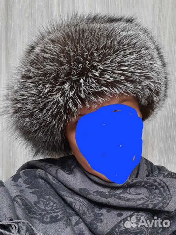 Шапка берет из чернобурки premium+