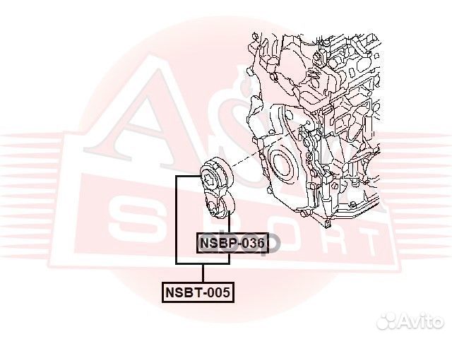 Натяжитель ремня nsbt-005 asva