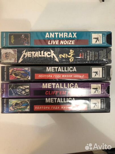 Видеокассеты Metallica и Anthrax