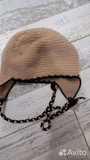 Шапка детская зимняя из мериноса ручная работа