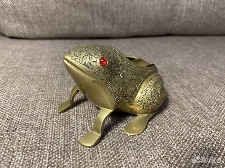 Статуэтка - Пепельница «Лягушка» из бронзы