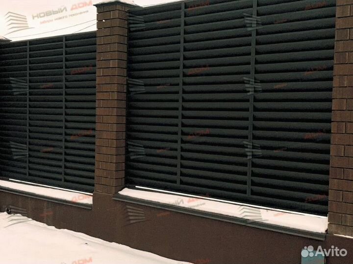 Забор жалюзи горизонтальный