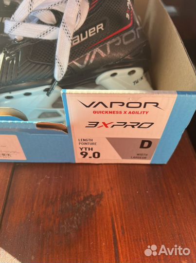 Коньки хоккейные bauer vapor 3X PRO YTH S21