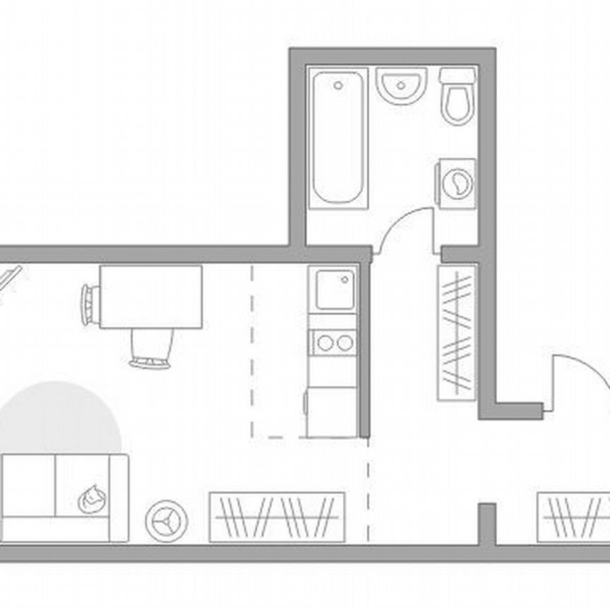 1-к. квартира, 24,5 м², 14/14 эт.