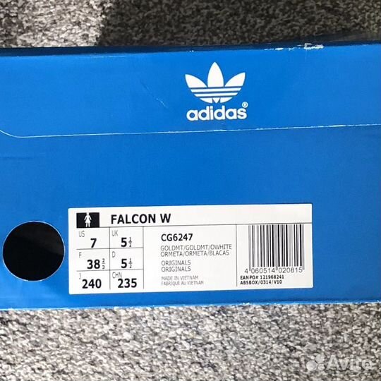 Оригинал Adidas Falcon W золотые