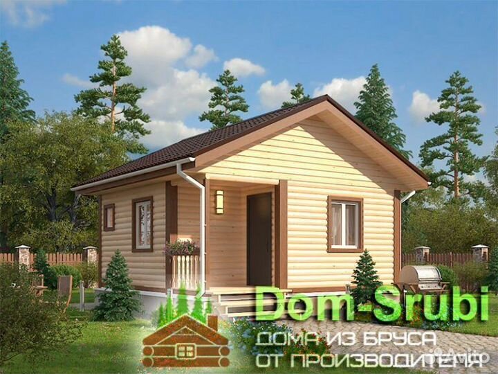 Карабаново-Хорошая надёжная Баня из бруса Б-10 6х6