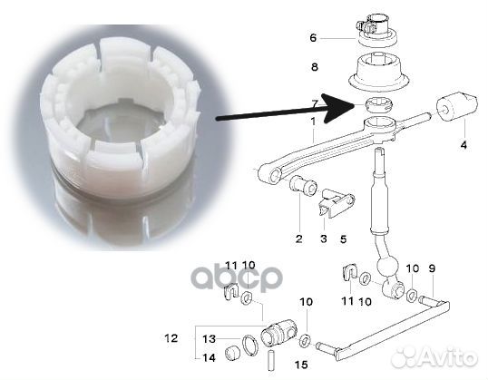 Втулка кулисы кпп 1 E81/82/87/88/F20, 3