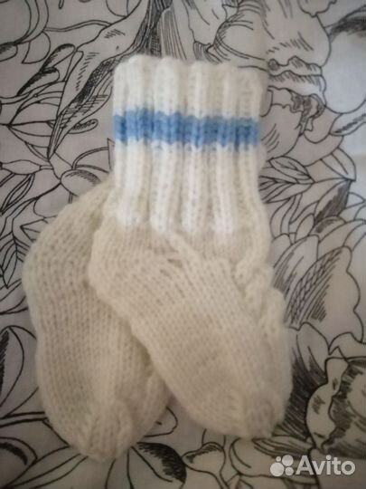 Носки шерстяные вязаные