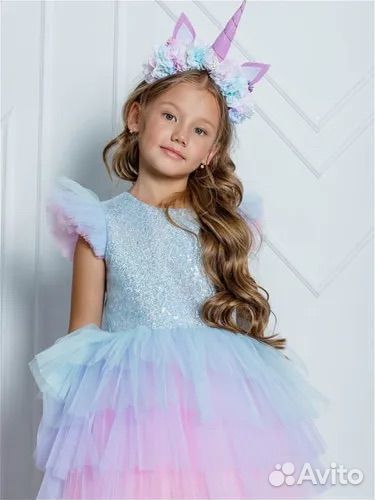Платье единорожка 128