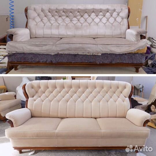 Перетяжка мягкой мебели