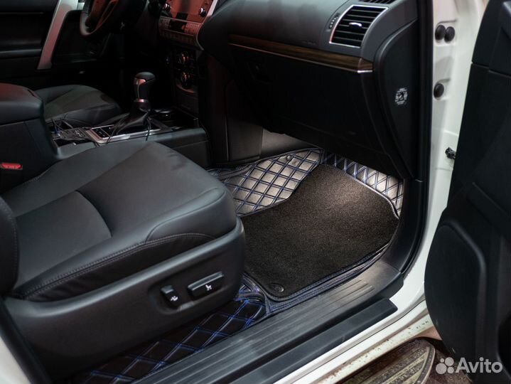 3D коврики из экокожи Toyota Prado 150