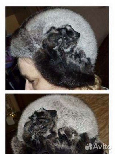 Шапка из норки экслюзивной работы