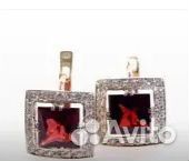 Серьги с гранатом