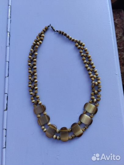 Бусы СССР Тигровый глаз