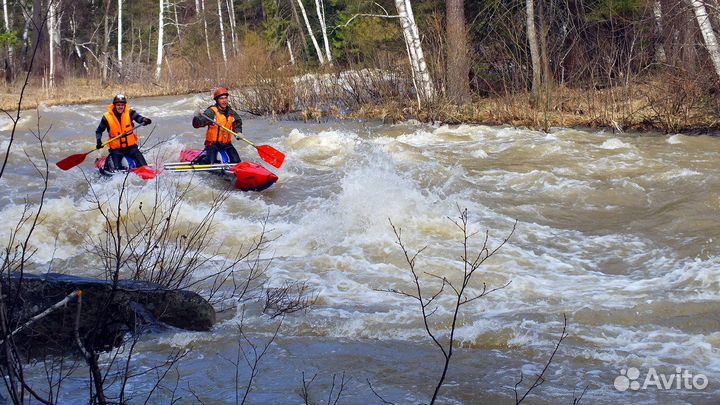 Лодка катамаран надувной с рамой