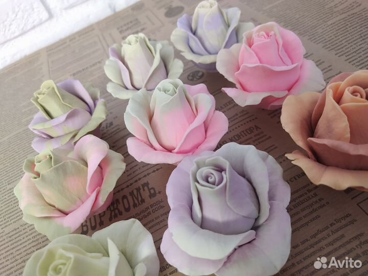 Розы из мыла