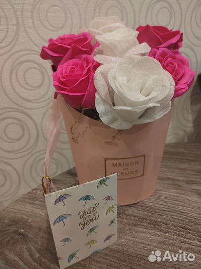 Подарочный набор цветы из мыла