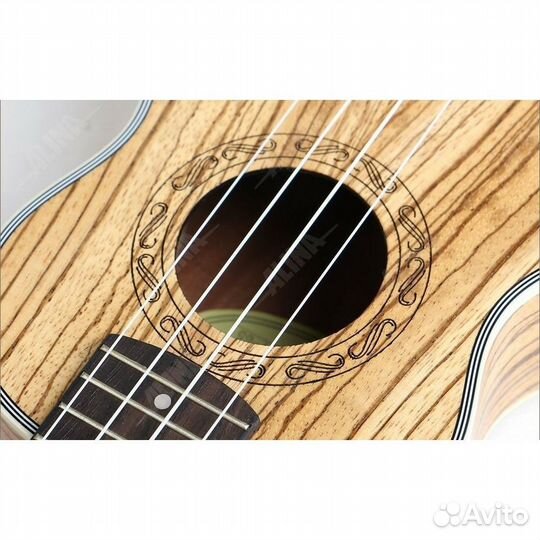 Укулеле концерт Alina UK-Zebra24 EQ, чехол в компл