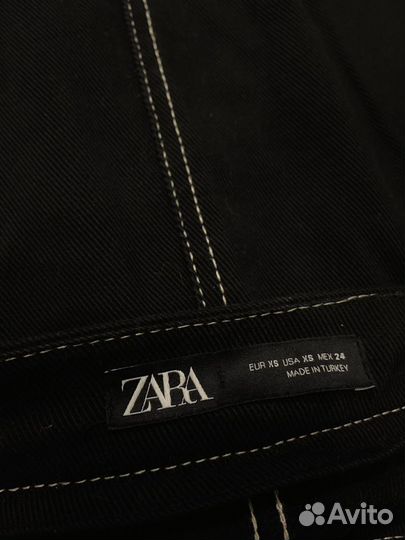 Джинсовая мини юбка zara