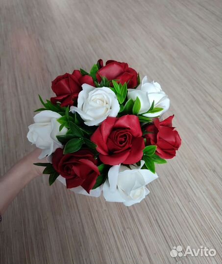 Букет из мыльных роз