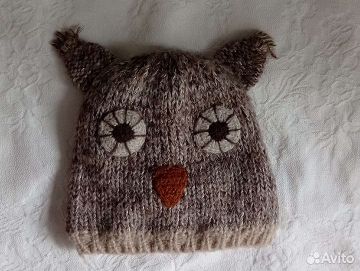 Шапка детская Сова на флисовой подкладке, one size