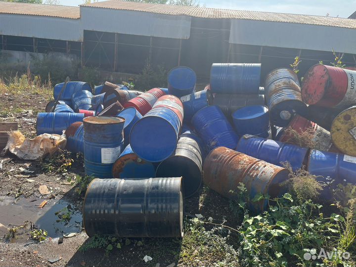 Бочки металлические 200 л с крышкой