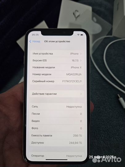 iPhone X, 256 ГБ