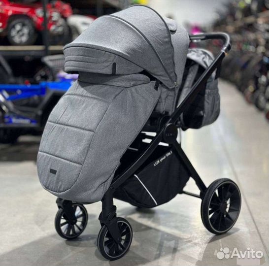 Коляска 3в1 Новая качество (серый цвет)