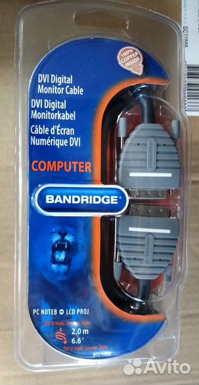 Кабель dvi-d на dvi-d 2 m bandridge bcl1402