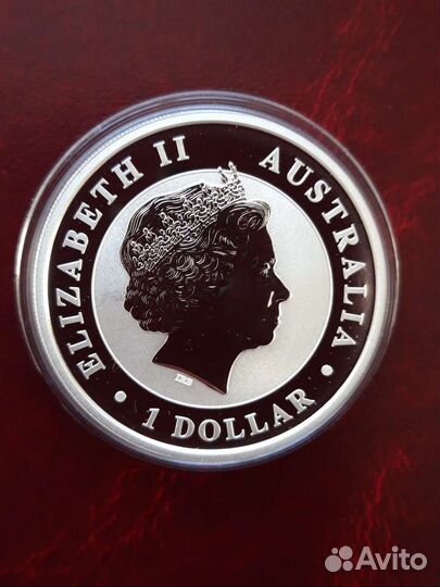 Австралия 1 доллар Кукабарра серебро