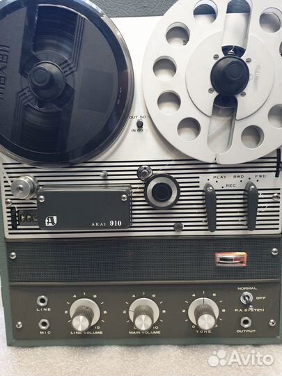 Akai 910 ламповый катушечный магнитофон 220v