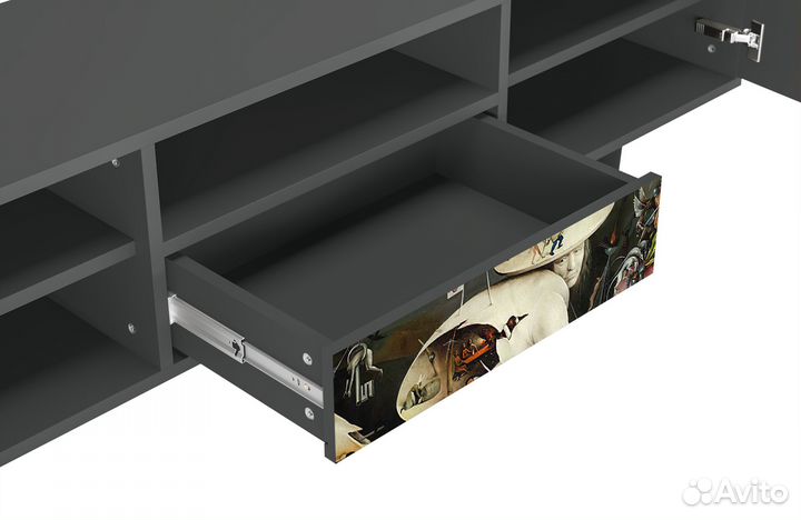 Тв-тумба T6 - Антрацит - The Garden of Earthly Del