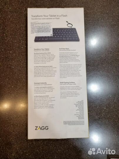 Клавиатура проводная Zagg, русская раскладка