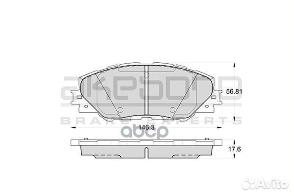 Колодки тормозные дисковые передние toyota RAV