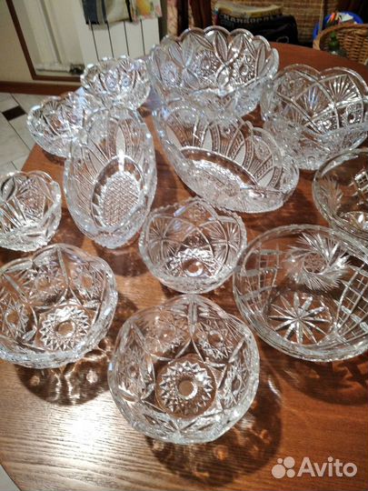 Хрусталь - салатники, фужеры, стопки, ваза