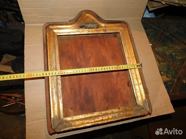 Киот от старинной православной иконы позолота, ри