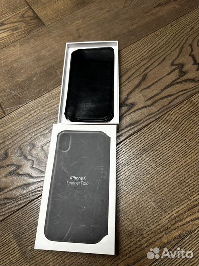 Чехол кожаный для iPhone X