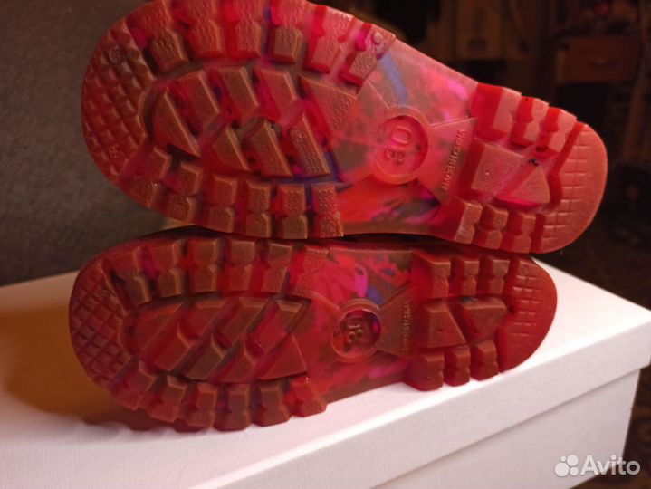 Резиновые сапоги утепленные для девочки р. 30