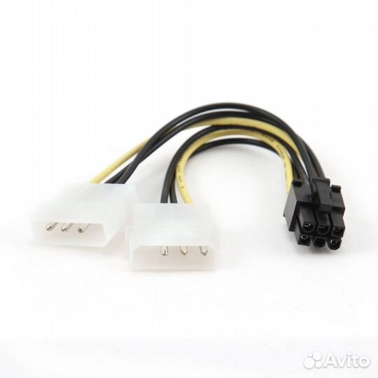 Кабель переходник доп питание Molex SATA 6pin 8pin