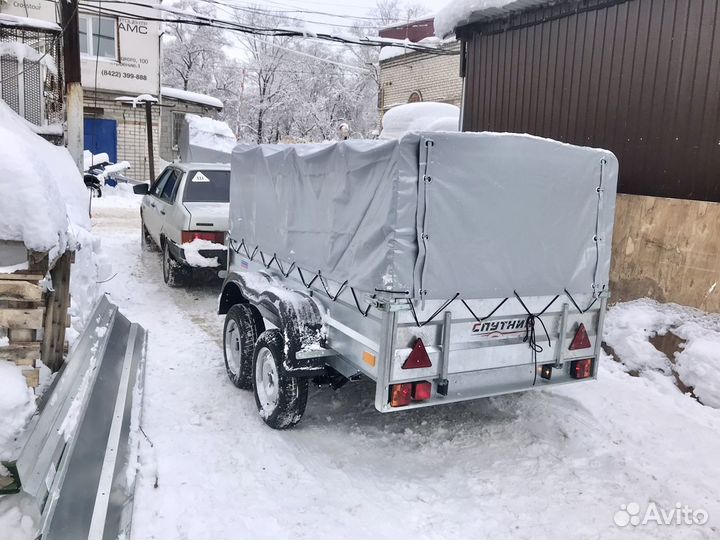 Прицеп двухосный 2,5х1,3 с тентом 1,0м