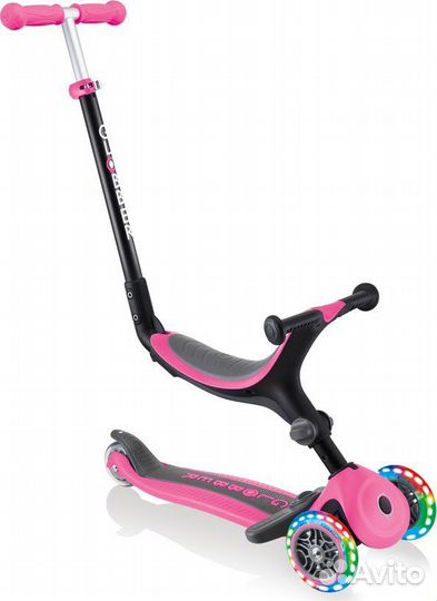 Самокат Globber GO UP foldable lights розовый Sta4