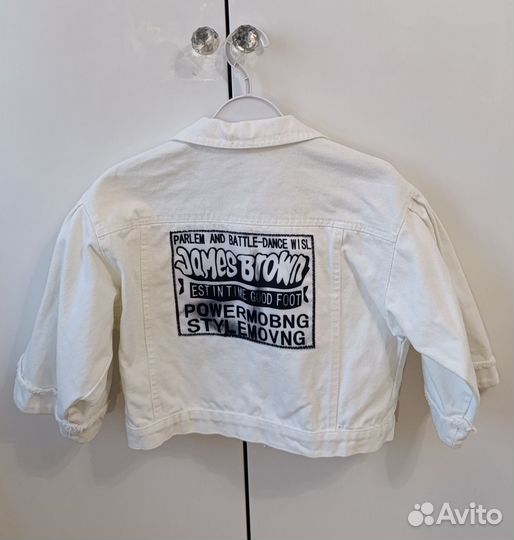 Джинсовая куртка для девочки 128см