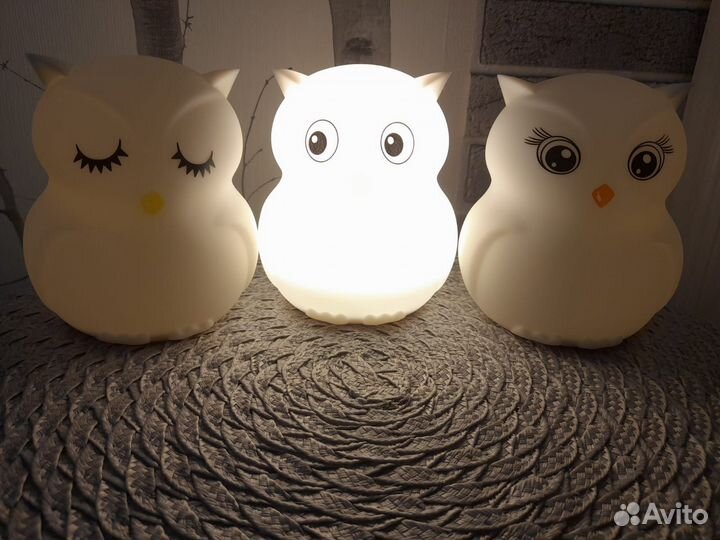 Светильник сова силикон