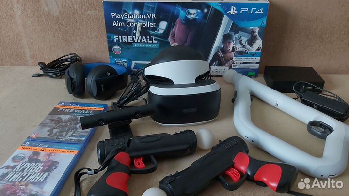 Шлем очки VR sony playstation с играми VR