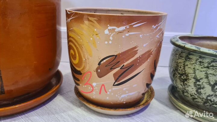 Керамические горшки для цветов бу