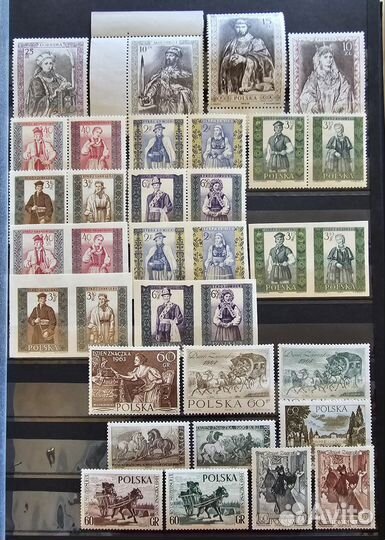 Марки Польши 1935-1966 MNH **