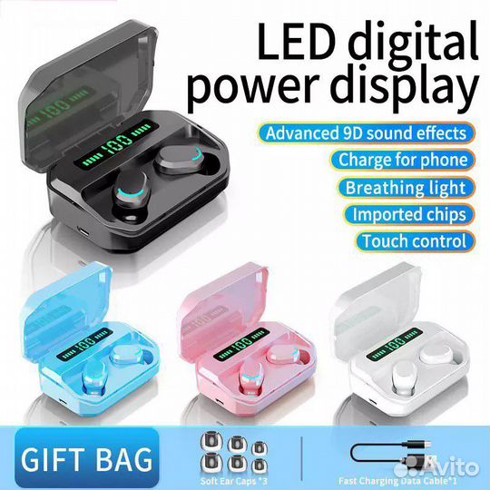 TWS Беспроводная Bluetooth-гарнитура; Спортивные н