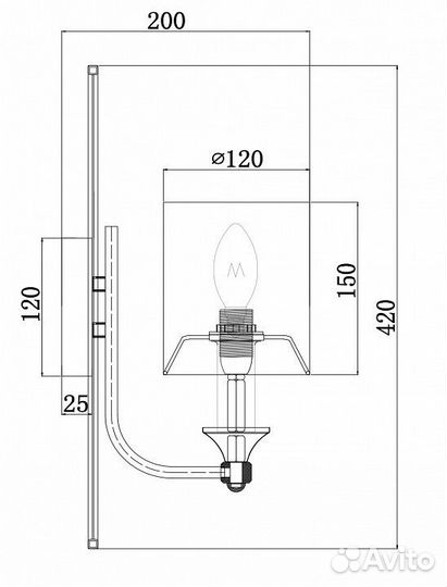 Бра Maytoni Vittoria H005WL-01BG