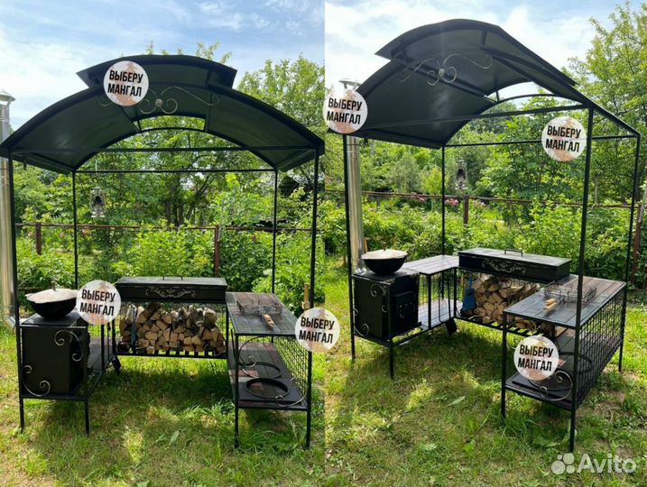 Мангал с крышей