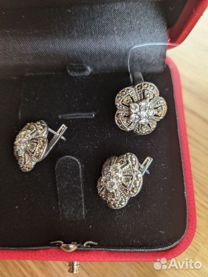Серебро: браслет,серьги,колечки,бусы